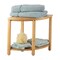 Lavish Home Corner Shower Bench Water Resistant Shower Stool for Inside Shower, Bathroom, or Sauna Foot Rest ST-BATH8-NT - alternate 5
