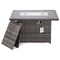 Leisuremod Mace Wicker Patio Modern Propane Fire Pit Table, Grey CFW44G-GR - alternate 5