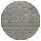 Homeroots 8' Pewter Round Floral Washable Indoor Outdoor Area Rug 607352 - alternate 3