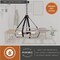 Vaxcel Taylor 4-Light 24 in W Textured Black and Ash Gray Industrial Cage Pendant Ceiling Fixture P0371R - alternate 6