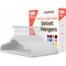 Campior Premium Velvet Non-Slip Hangers, Heavy Duty, 360 Deg Swivel Hook, White Velvet Finish, 120PK CMPVVH120WH - alternate 1