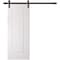 Sartodoors Barn Door 28 x 96 inches, BASIC 9111 White, 6.6FT Rail Track Heavy Hardware Set, Solid Panel Inte BASIC9111BD-B-SKIN-2896 - alternate 1