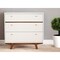 Homeroots 36" Brown and White Solid Wood Three Drawer Chest 524120 - alternate 7