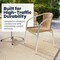 Flash Furniture Contemporary Restaurant Stack Chair, Aluminum and Beige Seat, Tan Back, 21.75 W 22" L 29 H TLH-020-BGE-GG - alternate 9