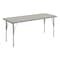 Flash Furniture Wren 60 in x 24 in Adjustable Height Activity Table, Thermal Laminate Top, Short Legs, Light Gray XU-A2460-REC-LTGRY-T-P-GG - alternate 1
