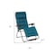Homeroots 26" Blue Steel Outdoor Zero Gravity Chair with Blue Cushion 320604 - alternate 4