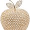 Homeroots 15" Gold Aluminum And Faux Crystal Decorative Apple 659500 - alternate 3