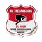 Signmission No Trespassing Shield Sign 24 Hour Video, 18 Inch X 18 Inch, Vinyl Decal SHI-D-18-420 - alternate 1