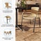 Flash Furniture Lila  Beige Rattan Indoor-Outdoor Restaurant Stack Chair, PK4 4-TLH-037-BGE-GG - alternate 8