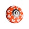 Homeroots Set of Eight Orange White And Silver Floral Ceramic Drawer Pull Knobs, 8PK 321692 - alternate 1