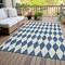 Homeroots 8' X 10' Navy Blue And Ivory Geometric Washable Indoor Outdoor Area Rug 577070 - alternate 5