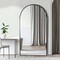Homeroots 71" Black Arch Aluminum Framed Standing Mirror 565018 - alternate 2