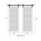 Sartodoors Sturdy Double Barn Door with Clear Glass 12 lites, Felicia 3355 Matte White, 13FT Rail Hangers Hea FELICIA3355DB-S-WS-3684 - alternate 6