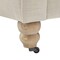 Homeroots 92" Beige Linen Chesterfield Wood Sofa 543987 - alternate 5