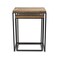 Homeroots Set of Two 24" Black And Brown Solid Wood Nested Tables, 2PK 489332 - alternate 5