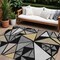 Homeroots 9' X 12' Black Beige And Gray Geometric Washable Indoor Outdoor Area Rug 600352 - alternate 1