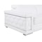 Homeroots 89" White Leather Sofa With Silver Legs 548986 - alternate 7
