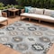 Homeroots 9' X 12' Silver Beige And Charcoal Southwestern Washable Indoor Outdoor Area Rug 615174 - alternate 1