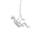 Homeroots 6" X 3" White Resin Climbing Man Hanging Dimensional Sculpture 388522 - alternate 1