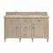 James Martin Vanities Lorelai 60" Double Vanity, Whitewashed Oak, w/ 3 CM Tajnar Eclos Top w/FreePower Wireless Charger 424-V60D-WWO-FTJR - alternate 1