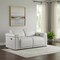 Homeroots 65in Light Gray and Black Italian Leather Power Reclining Loveseat 720493 - alternate 7