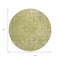 Homeroots 8' Fern Green And Sage Round Medallion Washable Indoor Outdoor Area Rug 616066 - alternate 4