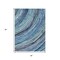 Homeroots 3' X 5' Blue Aqua And Ivory Abstract Washable Indoor Outdoor Area Rug 631233 - alternate 4