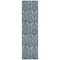 Homeroots 8' Runner Teal Damask Washable Non Skid Indoor Outdoor Runner Rug 563899 - alternate 4
