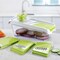 Brentwood Industries Mandollin Slicer with 5 Cup Container and 4 Interchangeable Stainless Steel Blades Green KA-5040G - alternate 3