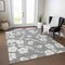 Homeroots 10' X 14' Gray And Ivory Floral Washable Indoor Outdoor Area Rug 599891 - alternate 7