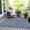 Homeroots 5' X 8' Navy Blue And Ivory Floral Washable Indoor Outdoor Area Rug 594642 - alternate 4