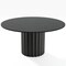 Homeroots 60" Black Solid Wood Pedestal Base Round Top Dining Table 721042 - alternate 1