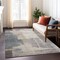 Homeroots 9' X 12' Gray Charcoal And Beige Abstract Washable Indoor Outdoor Area Rug 588526 - alternate 4