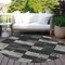 Homeroots 8' Black And Gray Round Geometric Washable Indoor Outdoor Area Rug 604853 - alternate 5