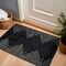 World Rug Gallery Bohemian Stripe Stain Resistant Area Rug 2 ft x 3 ft Black 385BLACK2X3 - alternate 2