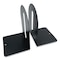 Huron Steel Bookends, Fashion Style, Nonskid, 5.5 x 4.75 x 7.25, Black, Pair HASZ0089 - alternate 1