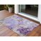 Homeroots 2' X 3' Gray and Purple Abstract Washable Non Skid Indoor Outdoor Area Rug 559523 - alternate 1