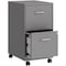 Nusparc 2-Drawer Mobile Vertical File Cabinet, 14.2" x 18" x 26.5", Silver NPRVF218AMSR - alternate 1