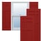 Ekena Millwork True Fit PVC San Juan Capistrano Mission Style Fixed Mount Shutters, Fire Red, 18W x 26H, PR TFP001SJ18X026BR - alternate 1