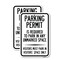 Signmission Parking Permit Is Required to Park in ANY Unmarked Spac, 12'' X 18'', Heavy Gauge Aluminum, 2PK A-1218-2PACK-23400 - alternate 1