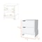 Homeroots 20" White Wood Two Drawer Nightstand 534909 - alternate 4