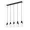 Z-Lite Aimie 5-Light Linear Chandelier, 7 in W, Matte Black 828P7-5L-MB - alternate 3