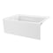 Kingston Brass 54" Acrylic Rectangular 3-Wall Alcove Tub, Left Hand Drain, Glossy White VTAM5436L22T - alternate 3