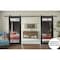 Sartodoors Sturdy Double Barn Door with Mirror, Lucia 1299 Matte Black, 13FT Rail Hangers Heavy Set, Solid P LUCIA1299DB-BLK-72 - alternate 3