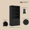 Manhattan Comfort Rivington 40in Bookcase Cabinet in Black BC006-BK - alternate 5