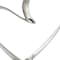 Homeroots 16" Raw Silver And Black Heart Sculpture 354624 - alternate 2