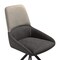 Armen Living Maverick Swivel Upholstered Dining Chair in Two-Tone Fabric Gray with Black Metal Legs - Set of 2 LCMVSIGRYBLK - alternate 6