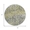 Homeroots 8' Olive Green And Gray Round Abstract Washable Indoor Outdoor Area Rug 631953 - alternate 5