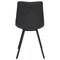 Leisuremod Markley Modern Leather Dining Chair with Metal Legs, Charcoal Black, 2PK MC18BL2 - alternate 4