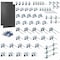Triton Products 63 pc LocHook Assortment W/ (2) 24" W x 42-1/2" H Black 18-Gauge Steel Square Hole Pegboards LB2-BKKit - alternate 1